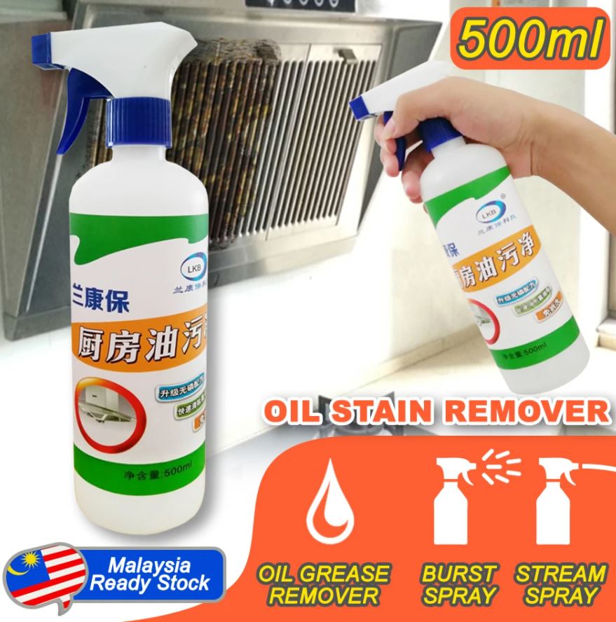 Kitchen Degreaser Cleaner | Non Corrosive | Multipurpose Product - Removes Oil Grease Food Stains / Kitchen Cleaner / Chimney Stove Grill / Kitchen Slab / Tiles / Floor / Sink Cleaner Liquid PH Neutral by Scrubit - (500ml Pack)