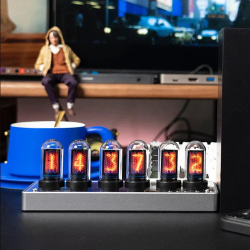 Fawes IPS Nixie Tubes Digital Table Clock