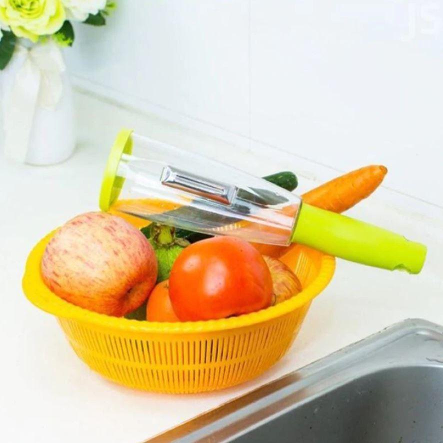 Smart Multifunctional Vegetable/Fruit Peeler for Kitchen with Containers, Stainless Steel Blade ( Pack of 2 Ps )