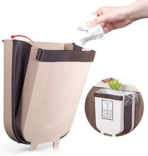 Kitchen Foldable Garbage Trash Box Door Mounted Organizer