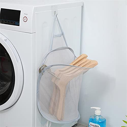 Folding Mesh Laundry Hamper Collapsible Laundry Basket Bag