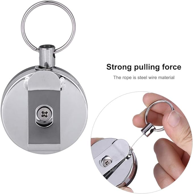 💥Multifunctional Steel Wire Key Ring || Keychain with Belt Clip🔗