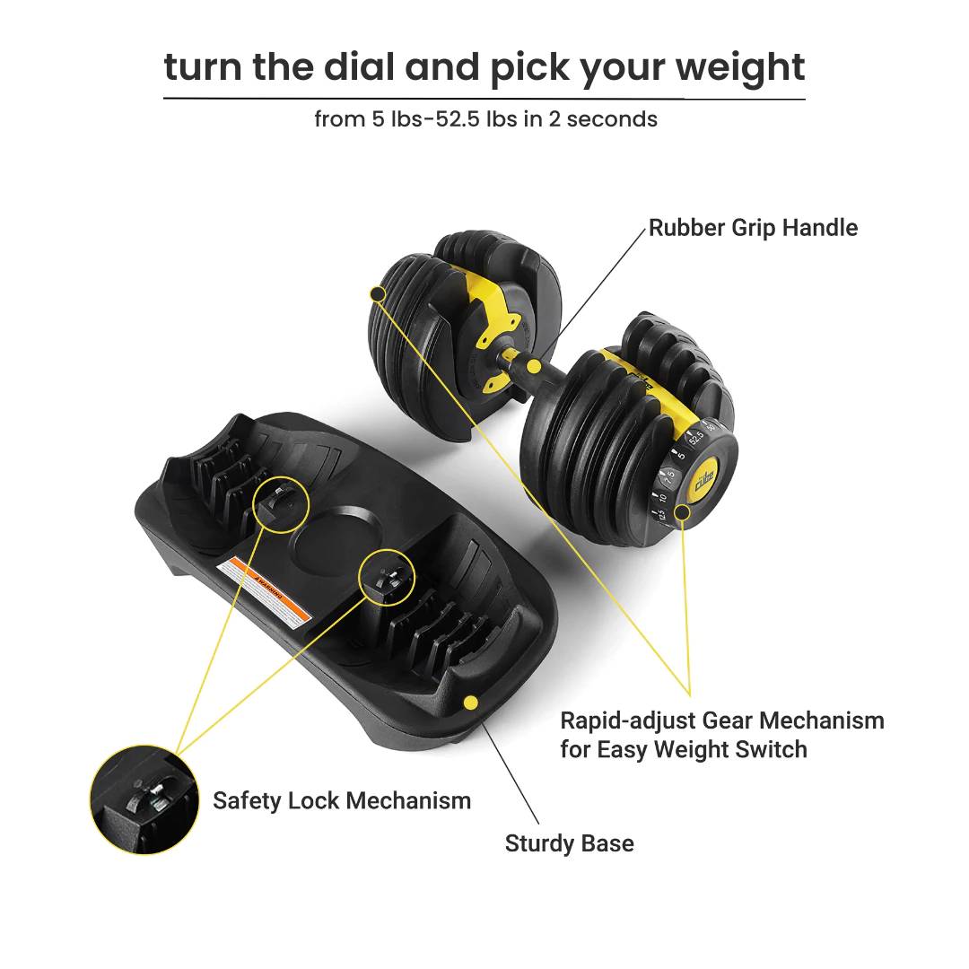 Adjustable Powerbells Multi Weight Dumbbells