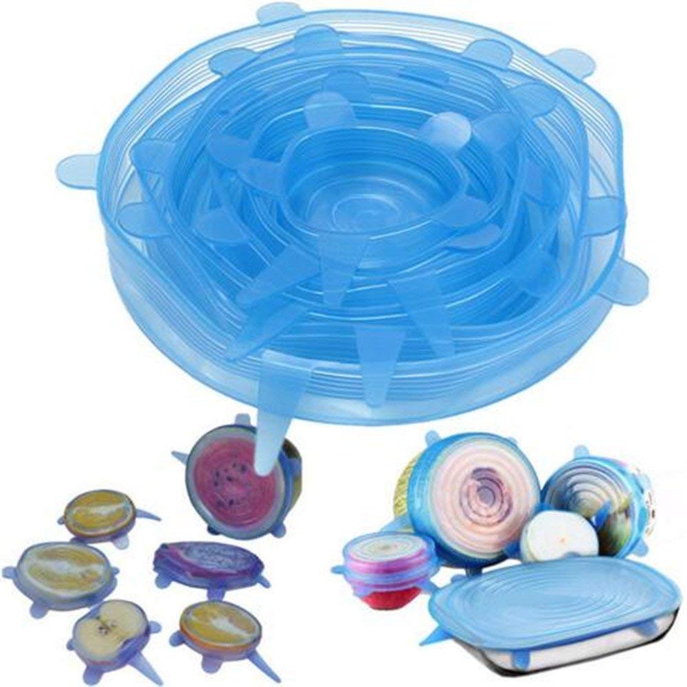 Stretchable Silicone Lid Set for containers (Set of 6)