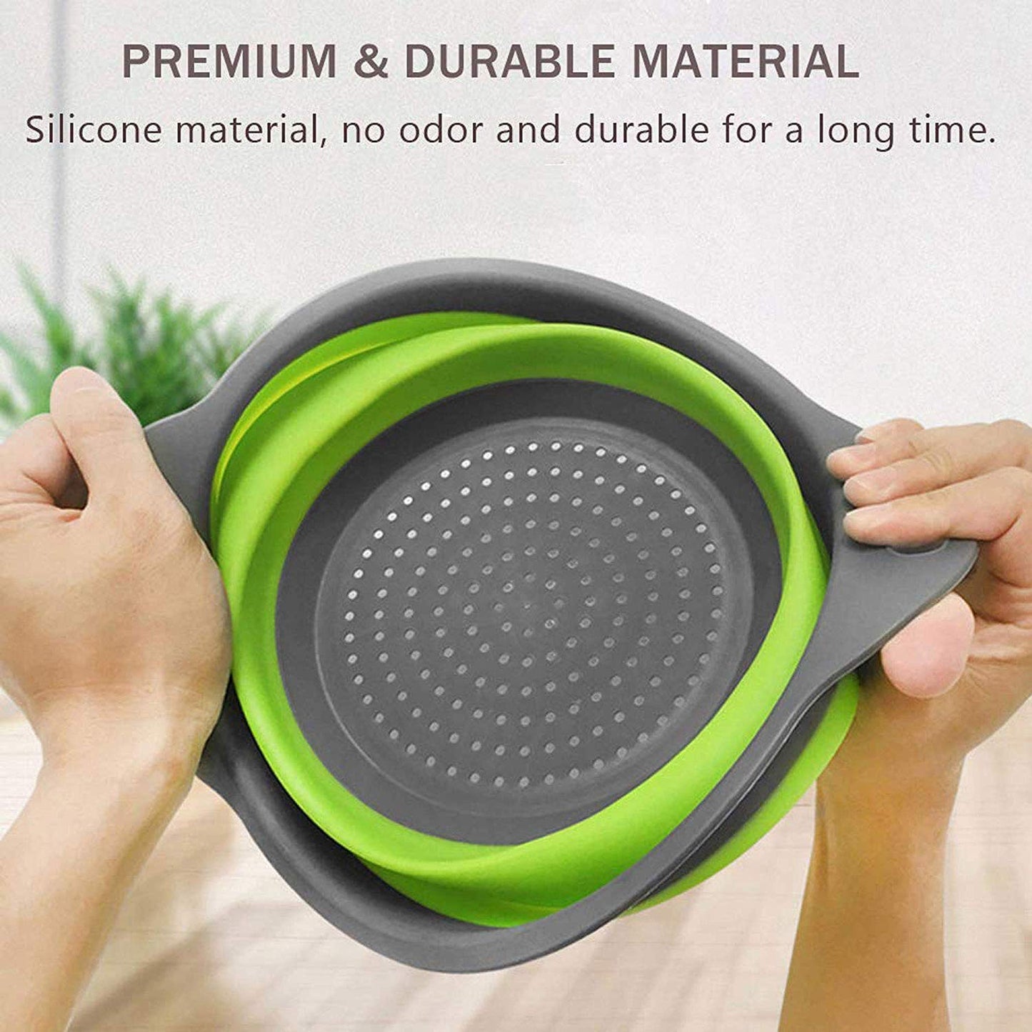 Foldable Silicone Kitchen Drainer Strainer Basket