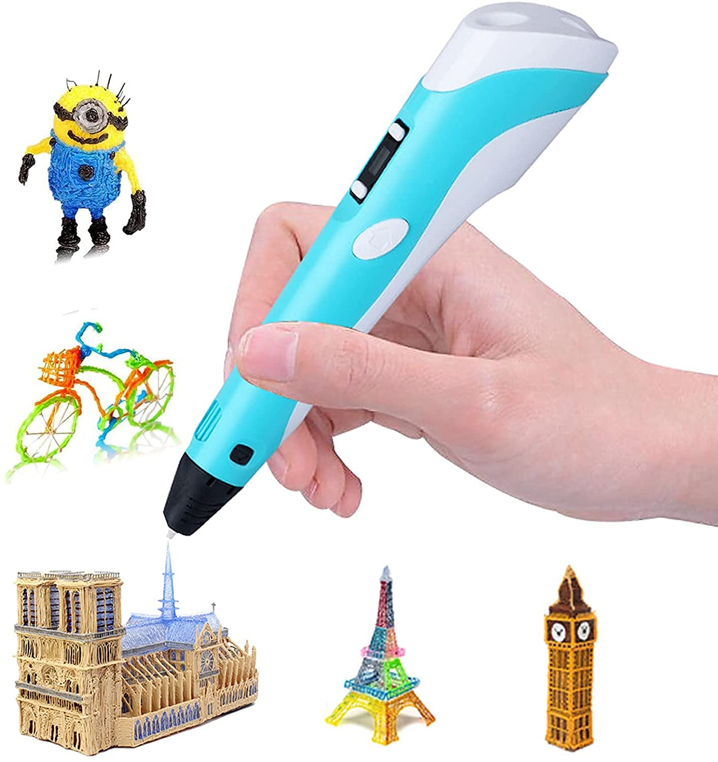 3D Printing Pen with Filament Refills (3D Printing Pen with 3 PLA Filament)