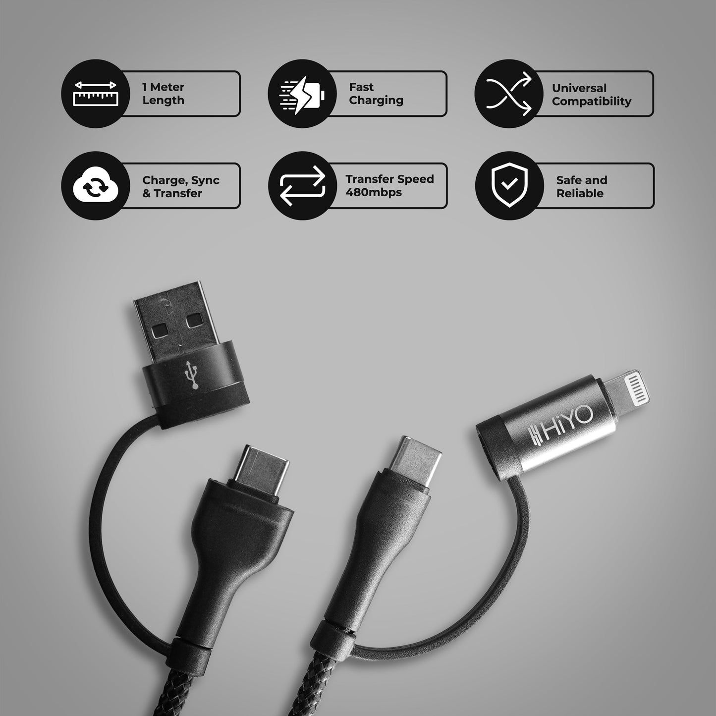 10,000 mAh Power Bank + Powerflex 4-in-1 Cable