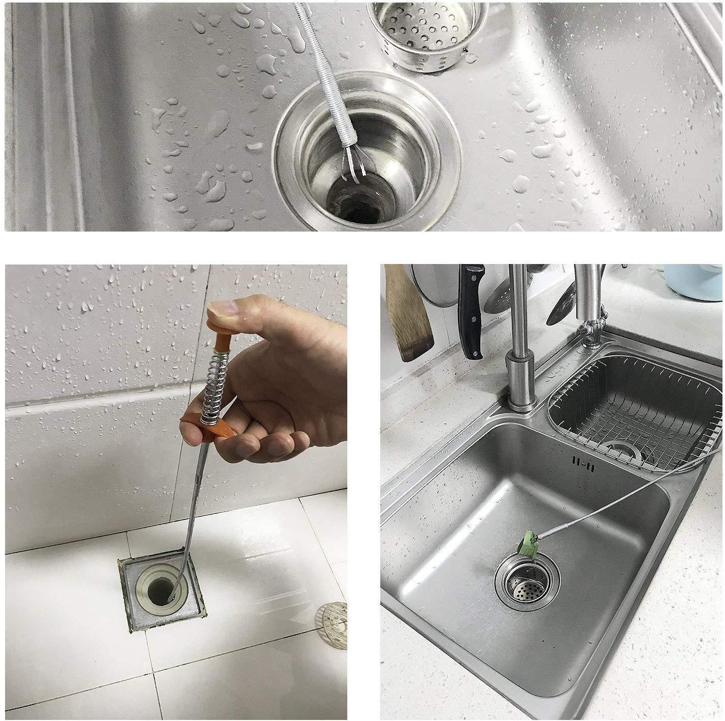 Sink Drain cleaner - Stainless Steel Hair Catching Drain Cleaner Wire