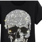 Stylish Branded T Shirts Custom Men Rhinestone Transfer T- Custom Logo Rhinestone TShirt For Men