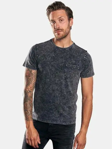 Wholesale Men Acid Wash T Shirt Streetwear Hip Hop Stone wash 100% Cotton breathable T With Logo Customize