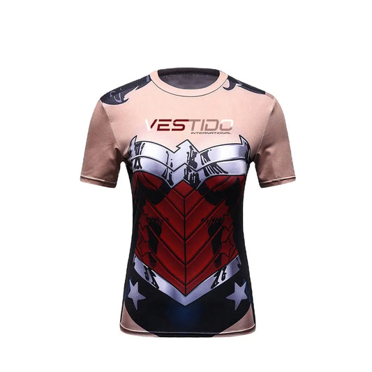 Creative Women 3d Print T Shirt Long & Short Sleeves Compression Sport Wear with your Custom Logo