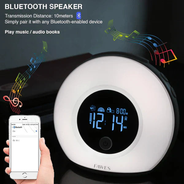 Fawes Alarm Clock With Bluetooth Speaker