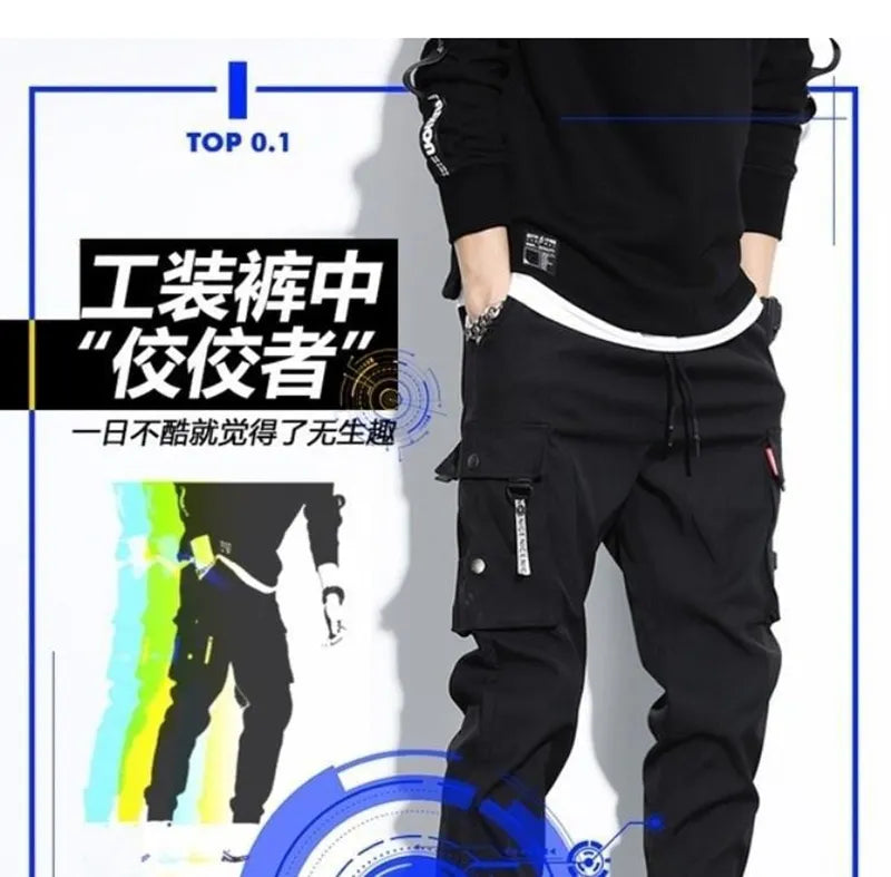 Men Pants Thin Fashion Casual Jogger Pants 2022 Streetwear Cargo Men's Multi-pockets Trousers Fitness Gyms Sweatpants Mens