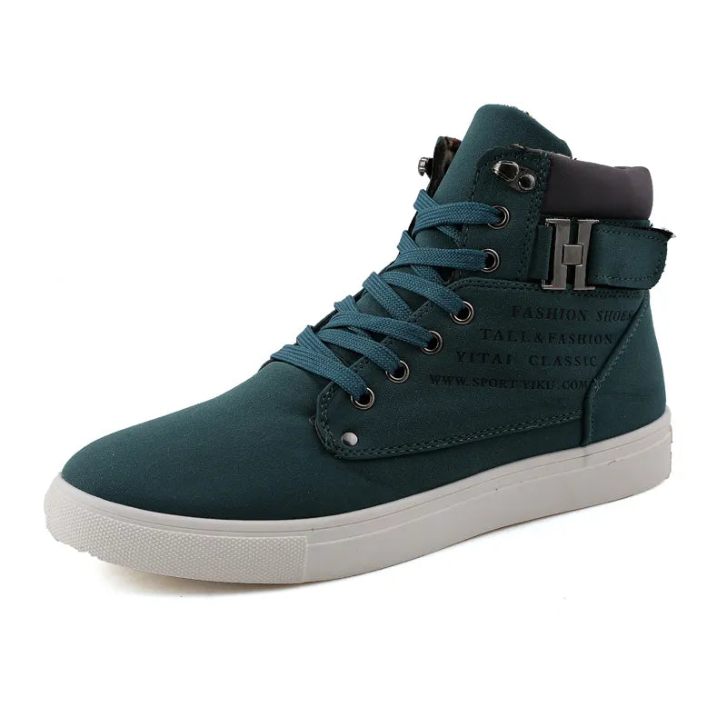 Zapatos Altos Original Quality Plush Comfortable Hot-Selling Mens%27s++ Mens Black High Top