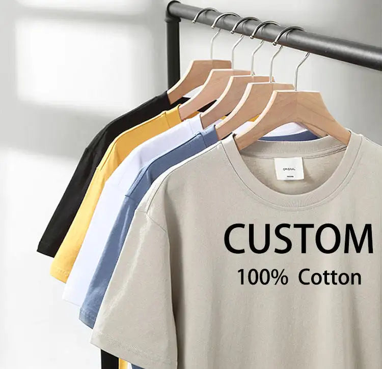 Plain Tshirt Cotton Screen Print T-shirt Custom T Shirt Unisex Designer Tee Homme Coton Blank T For Men High Quality