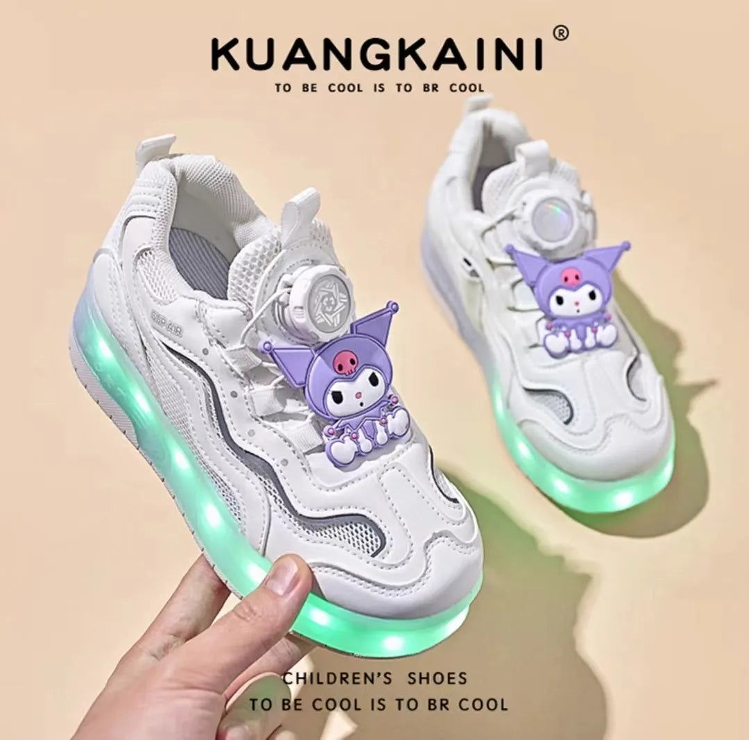 Sell well all over the world Kulomi girls Walking shoes Summer kids Invisible breathable white roller skate luminous