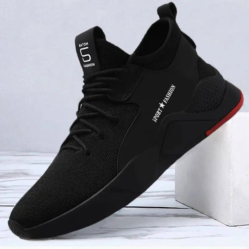 Wholesale cheap Men's Fly Weave Sport Shoes Fashion Upper Running Sneakers Casual