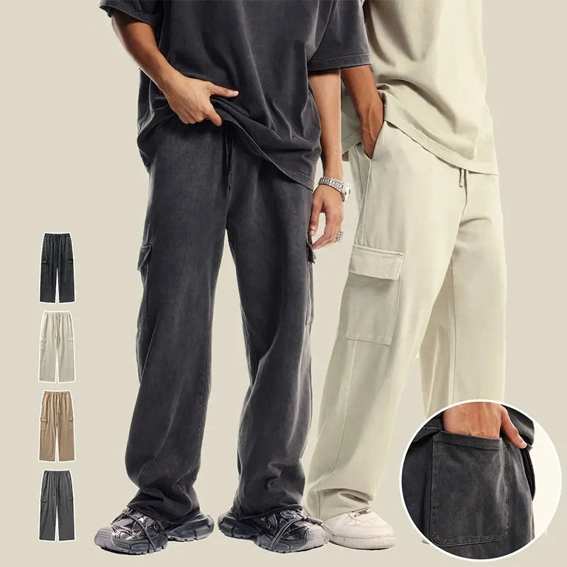 Custom 358 gsm six pocket cargo pants for men cargo with side pockets