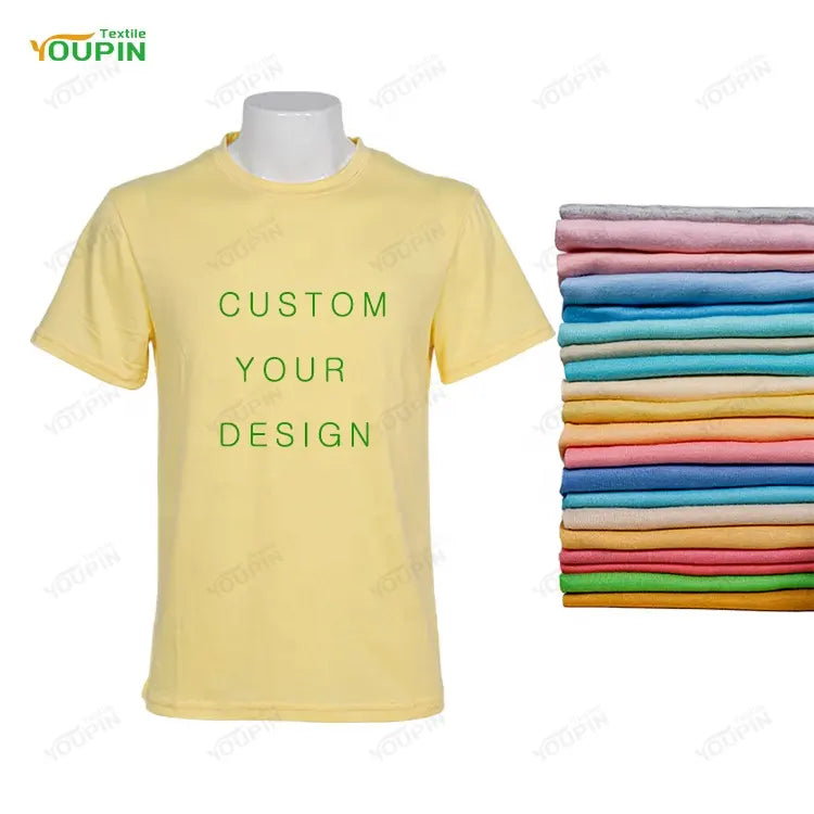 Wholesale Pastel Color Short Sleeve Soft Polyester Cotton Feel Summer Tee Sublimation Blank Unisex Polyester T