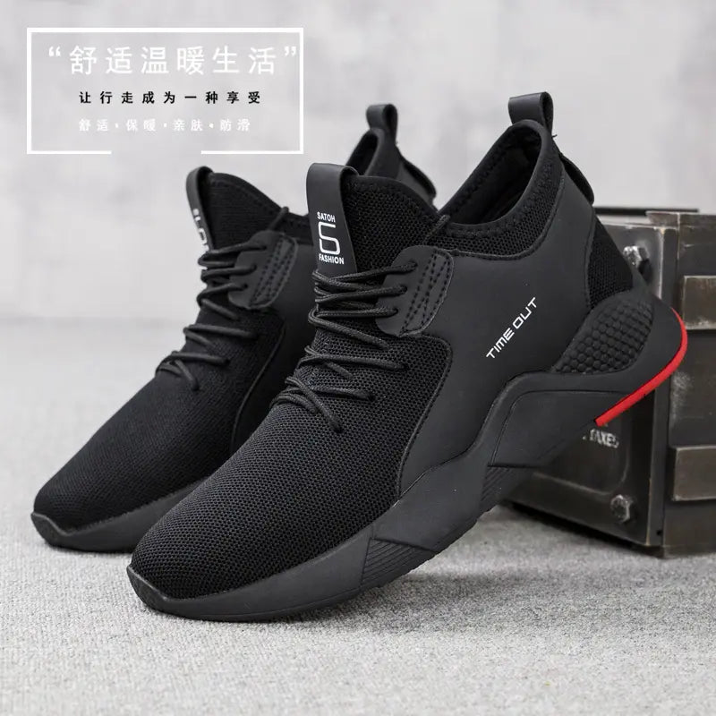 Wholesale cheap Men's Fly Weave Sport Shoes Fashion Upper Running Sneakers Casual