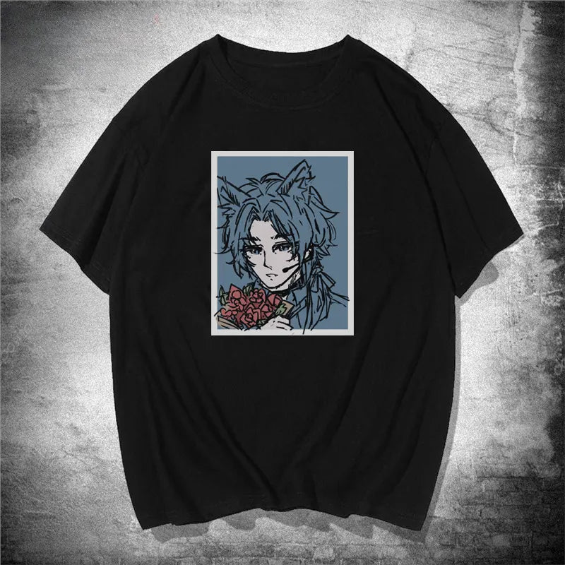 Custom Anime T shirts For Men Screen Printing Unisex OEM High Quality 100% Cotton Custom T All Over Print