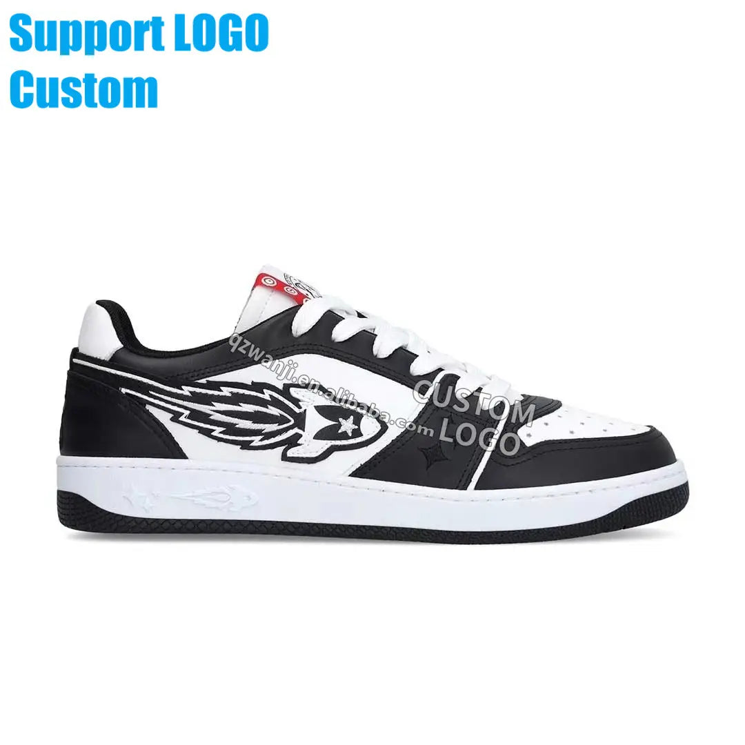 2023 custom logo casual sport shoes genuine leather walking style running plus size casual for men