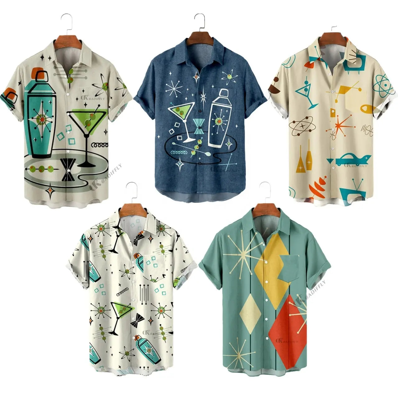 Wholesale Shirts Custom Logo Resort Cotton Hawaiian Artist Custom Printing Short Sleeves Casual Mens Summer