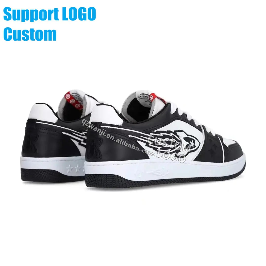 2023 custom logo casual sport shoes genuine leather walking style running plus size casual for men