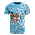 2024Men's and Women's Short Sleeved T-shirts, Casual Summer with 3D Printed Flag of Fiji Polynesian Rugby Tribe Turtle