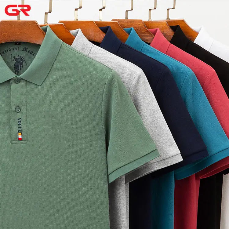 Factory Direct 100% Cotton Breathable Short Sleeve Golf Polo T Custom Logo Embroidered Men's Polo