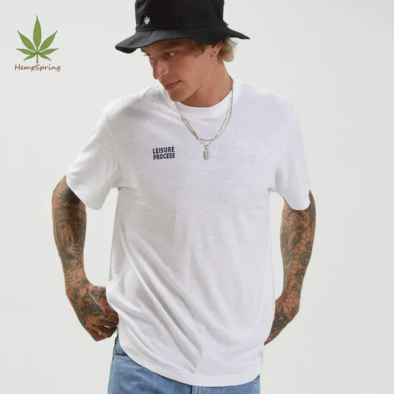 HempSpring Hemp retro fit t shirt organic cotton men tshirt hemp tee eco friendly tees sustainable t for men