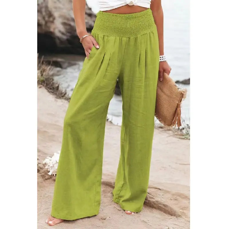 2022 Cotton Linen Pants for Women Trousers Loose Casual Solid Color Women Plus Size Women's Summer