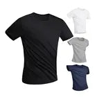 Summer Cotton T shirts men 2021 simple o neck stretch solid new tops clothing casual tshirt man streetwear cool tee .