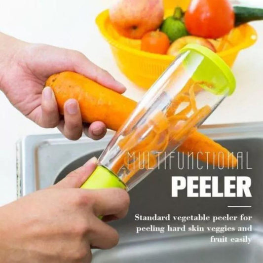 Multifunction Kitchen Vegetable ,Fruit No Mess Peeler With Storage Container